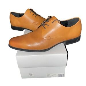 Calvin Klein Dillinger Crust Leather Lace Up Oxford Shoes 10